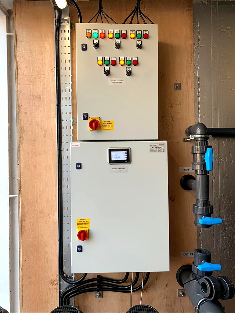 Commercial control panel wired by Isca Energy